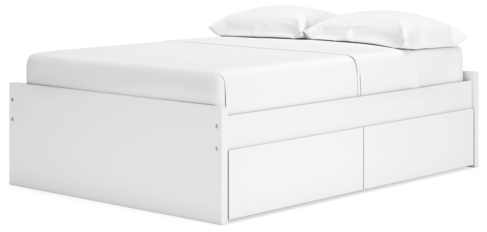 Onita Platform Bed with 2 Side Storage (Youth) - White  (EB9630-SI) - Image 3