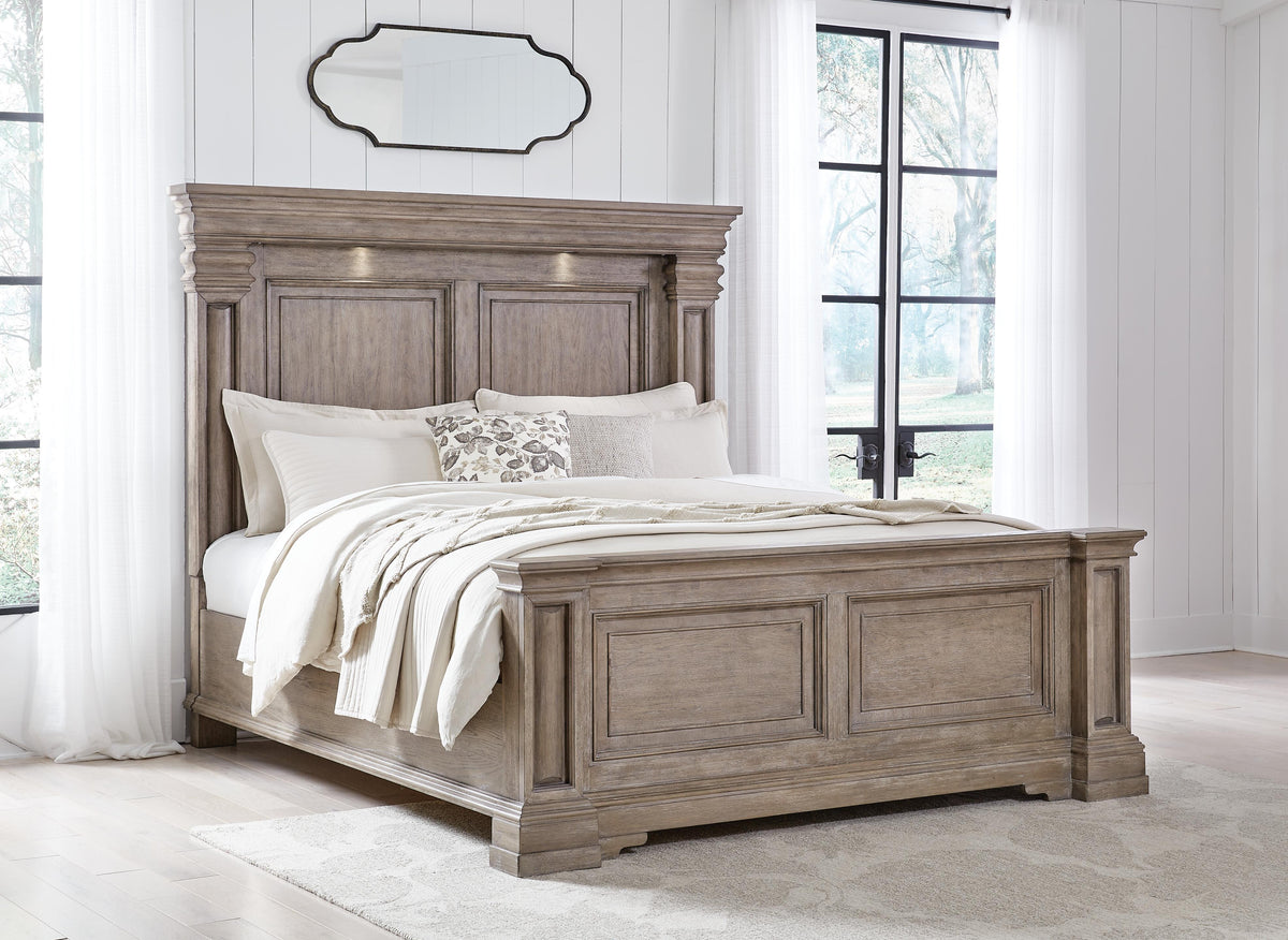 Blairhurst Panel Bed, Dresser and Mirror - Light Grayish Brown  (B916-SI) - Image 10