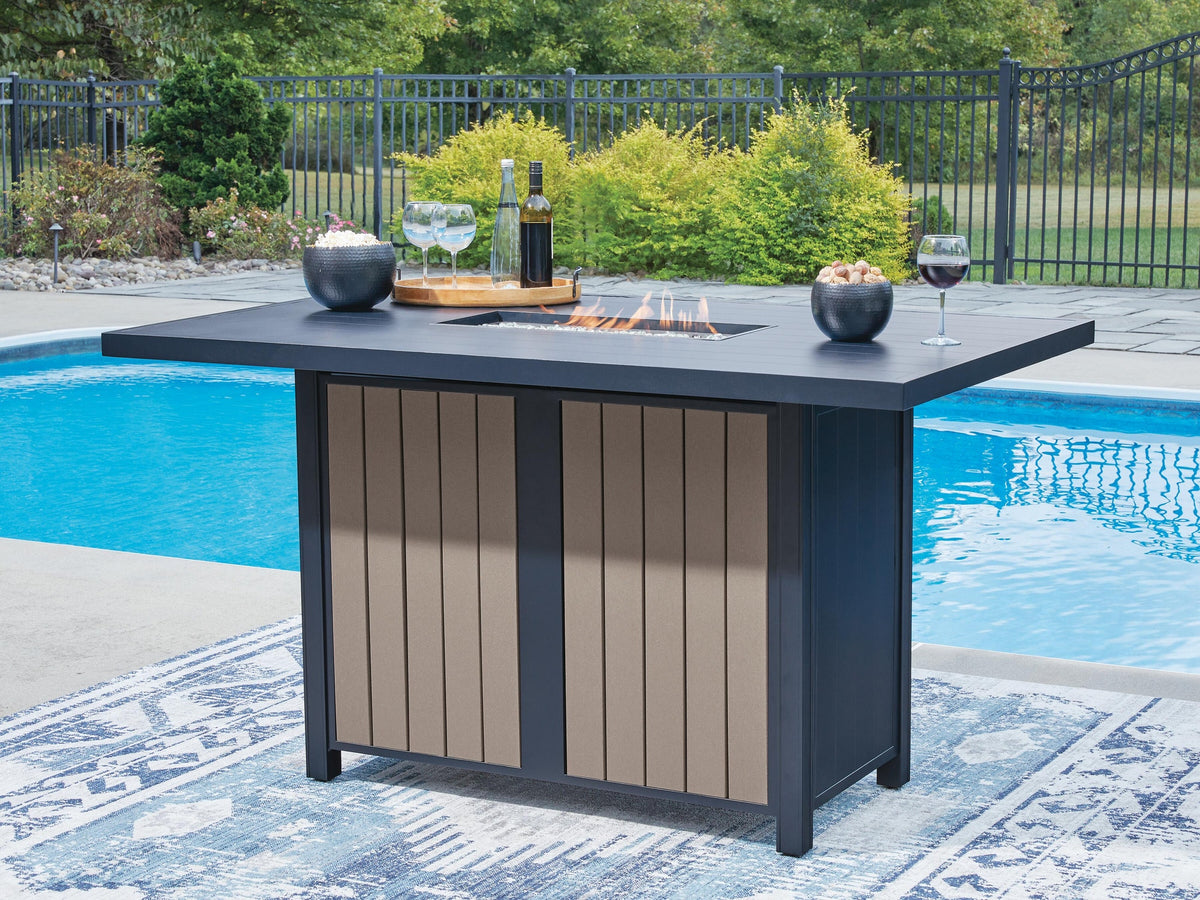 East Beach Outdoor Bar Table with Fire Pit (PCP587-SI) - Image 18