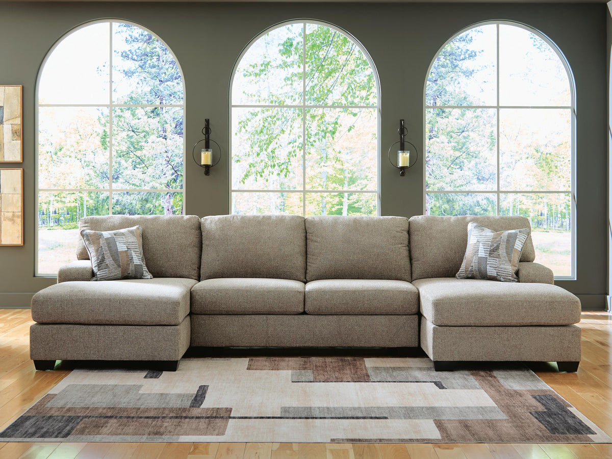 Newellen 3-Piece Sectional with Double Chaise (48404-SI) - Image 2