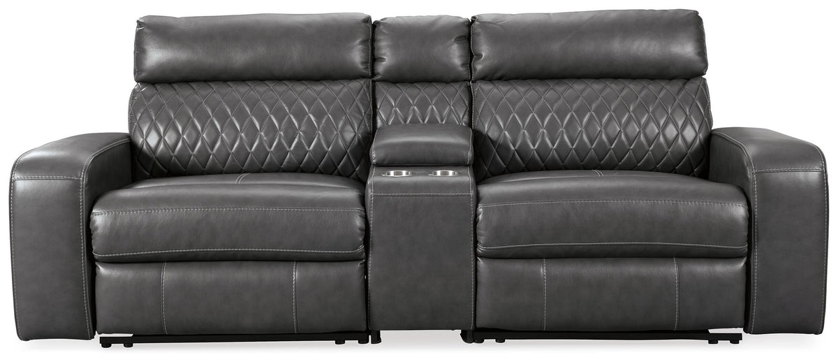 Samperstone 3-Piece Power Reclining Sectional Loveseat (55203-SI)