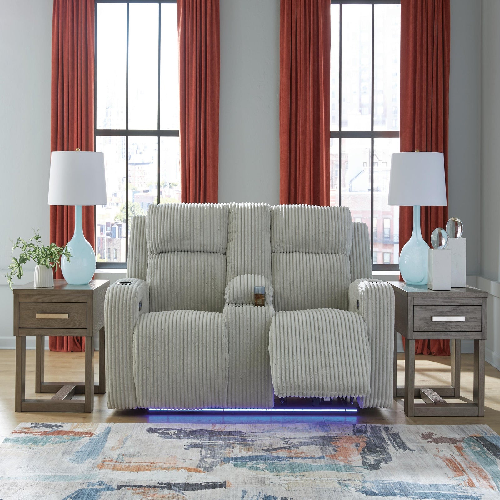 Carvara Power Reclining Sofa and Loveseat (PC64203-SI) - Image 16