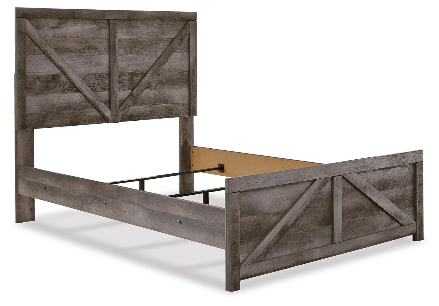 Wynnlow Crossbuck Panel Bed (Youth) - Gray  (B440-SI) - Image 4