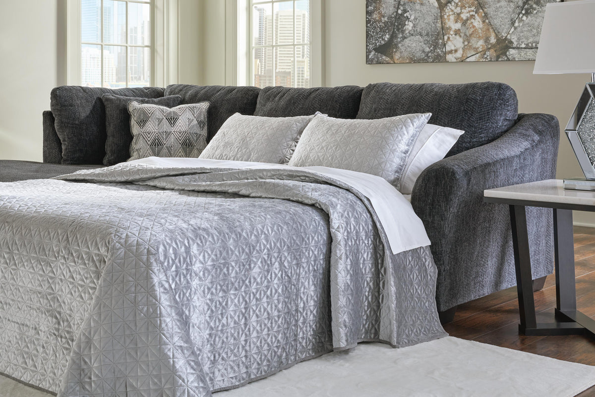 Biddeford 2-Piece Sleeper Sectional with Chaise (35504-SI) - Image 2