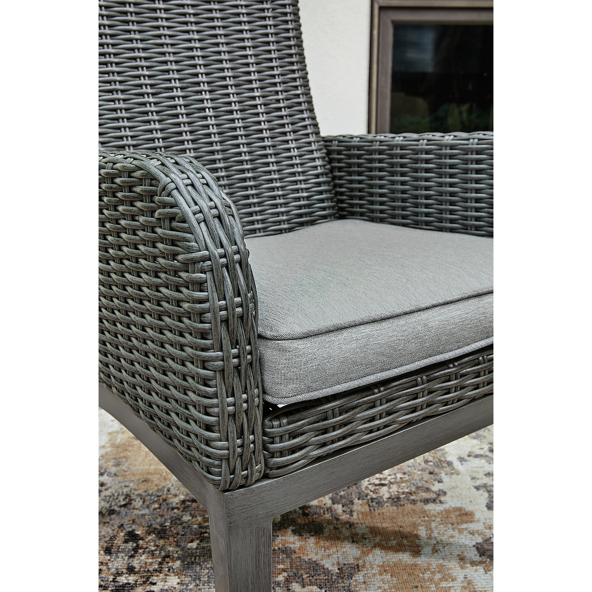 Elite Park Arm Chair with Cushion (Set of 2) (P518-601A-SI) - Image 9