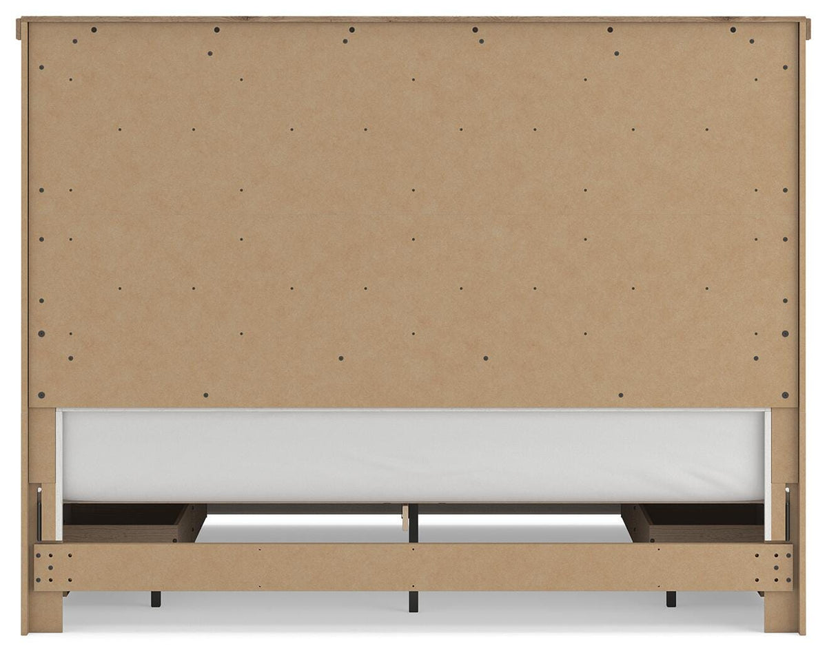 Savonport Panel Storage Bed - White/Brown  (B4615-SI) - Image 8