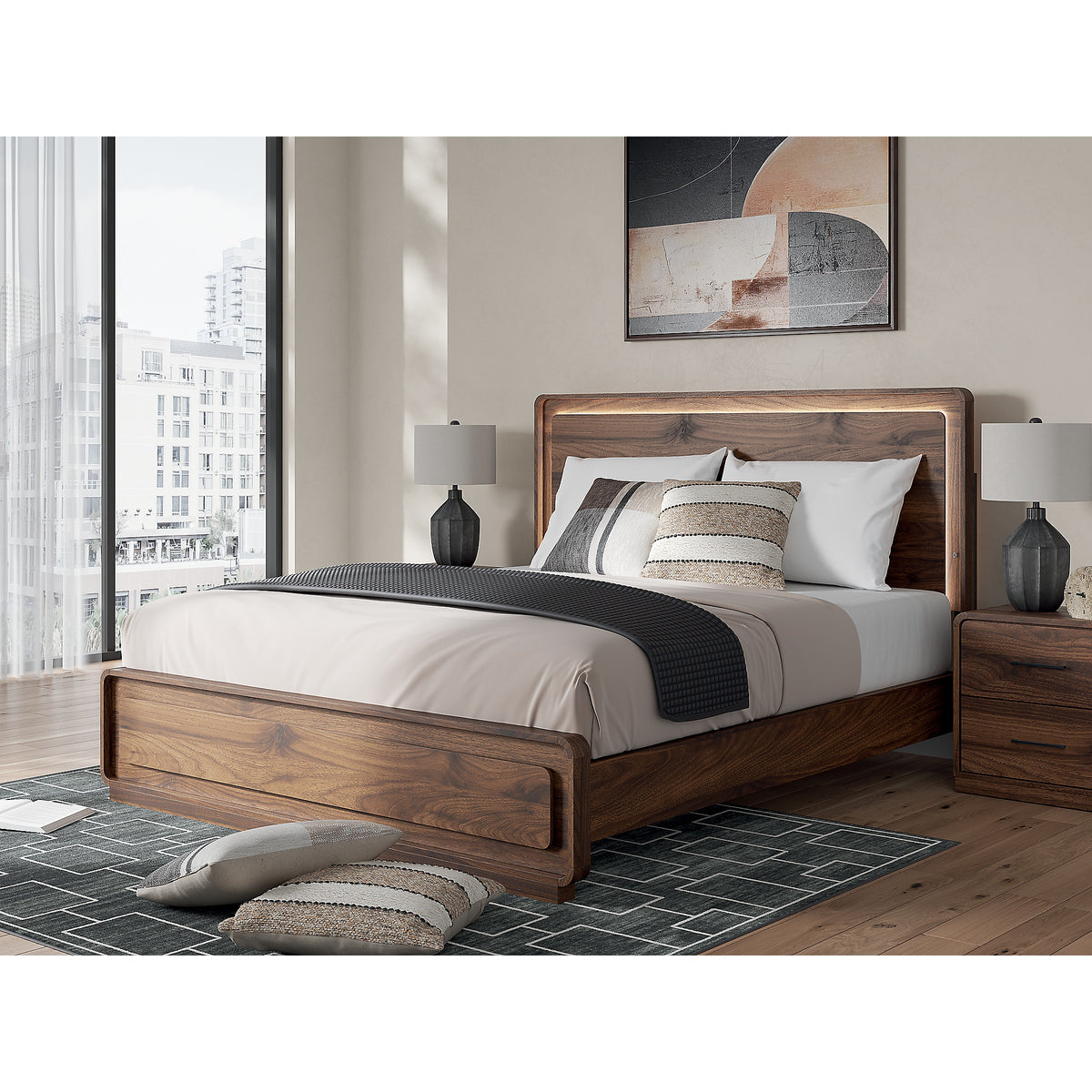 Fortlorn California King Panel Bed (PCB386-SI) - Image 9