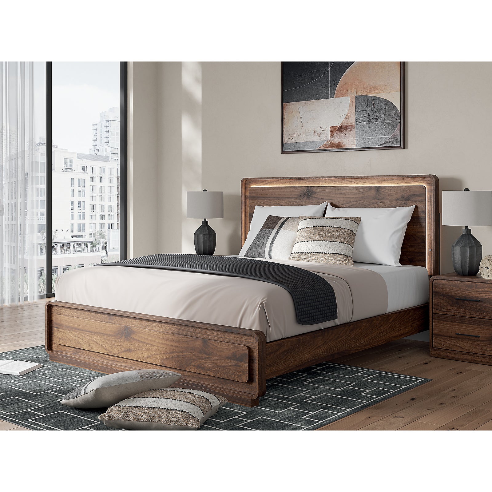 Fortlorn California King Panel Bed (PCB386-SI) - Image 9