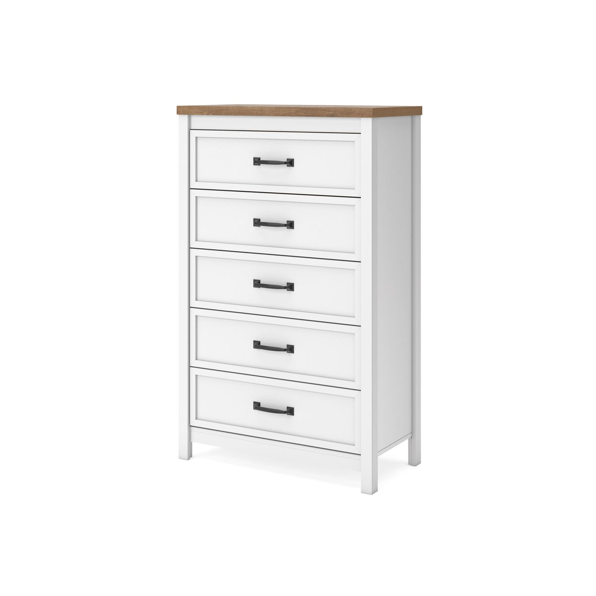Kerisden Chest of Drawers - White/Brown  (EB1480-SI) - Image 4