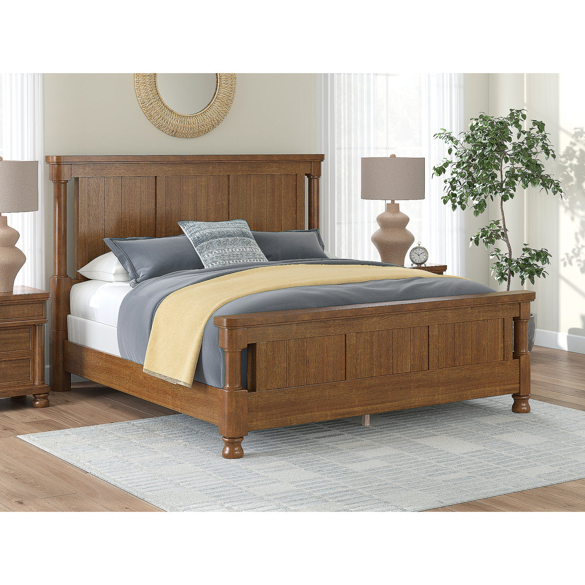 Rowlenstown King Poster Bed (PCB824-SI) - Image 7