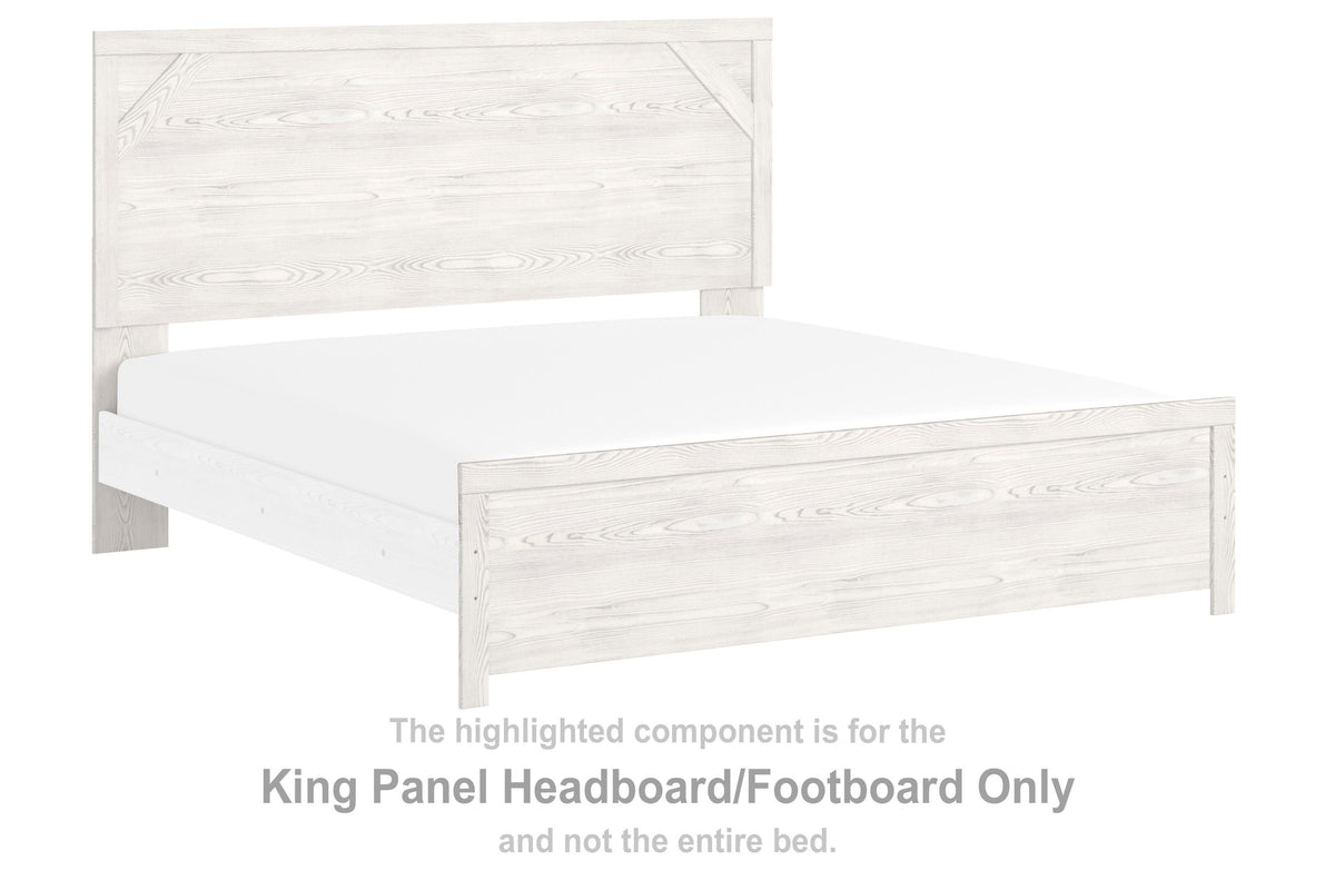 Gerridan Panel Headboard/Footboard - White/Gray  (B1190-SI)