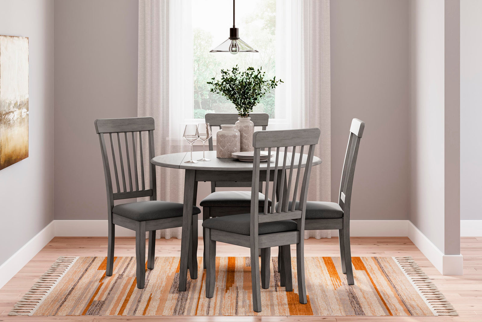 Shullden Dining Table and 4 Chairs (D194-SI) - Image 13
