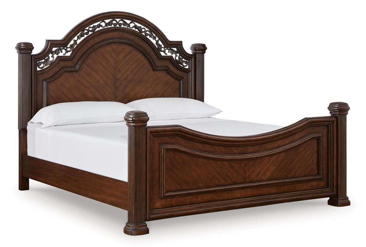 Lavinton Poster Bed, Dresser, Mirror and Nightstand - Brown  (B764-SI) - Image 10