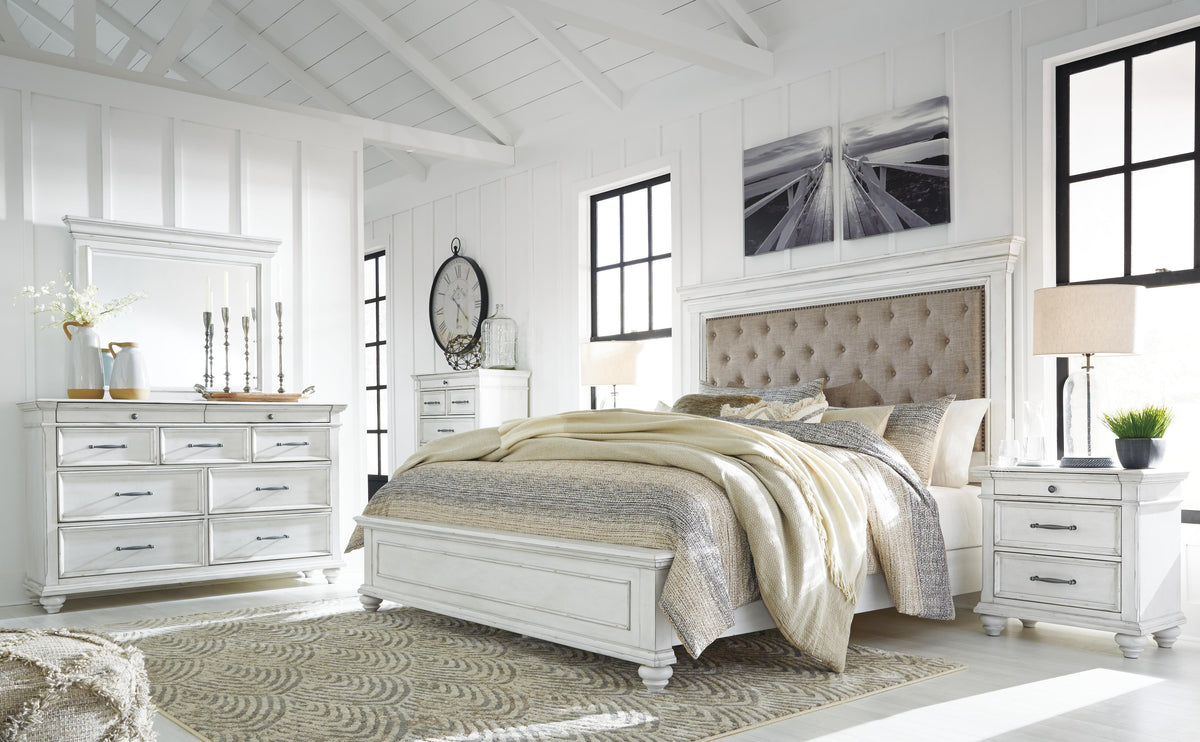 Kanwyn Panel Bed - Whitewash  (B777-SI) - Image 9