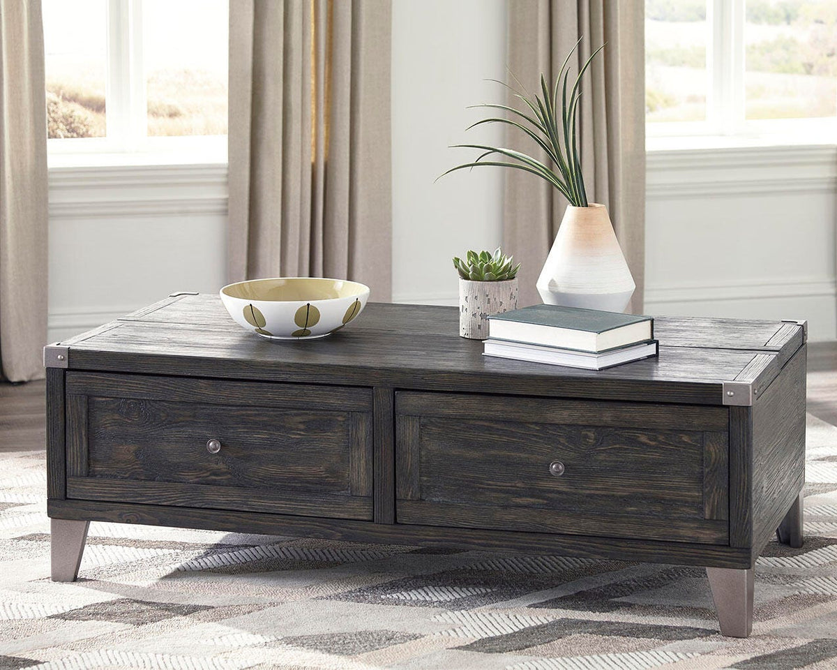 Todoe Coffee Table and End Table - Dark Gray  (T901-SI) - Image 5