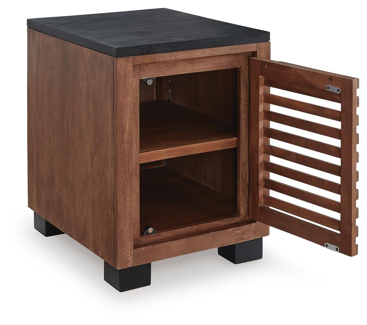 Kallari Chairside End Table - Warm Brown/Black  (T737-SI) - Image 3