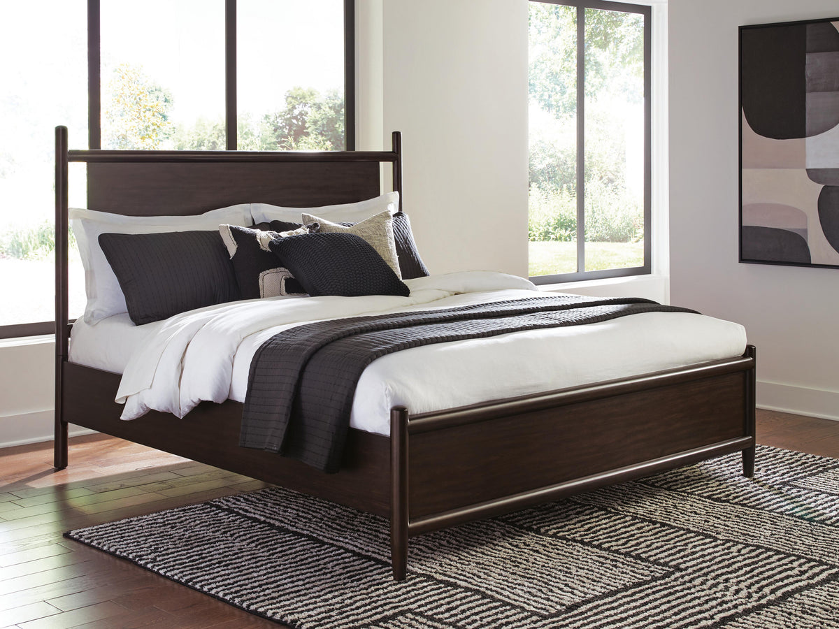 Dantenton Panel Bed - Merlot  (B611-SI) - Image 2