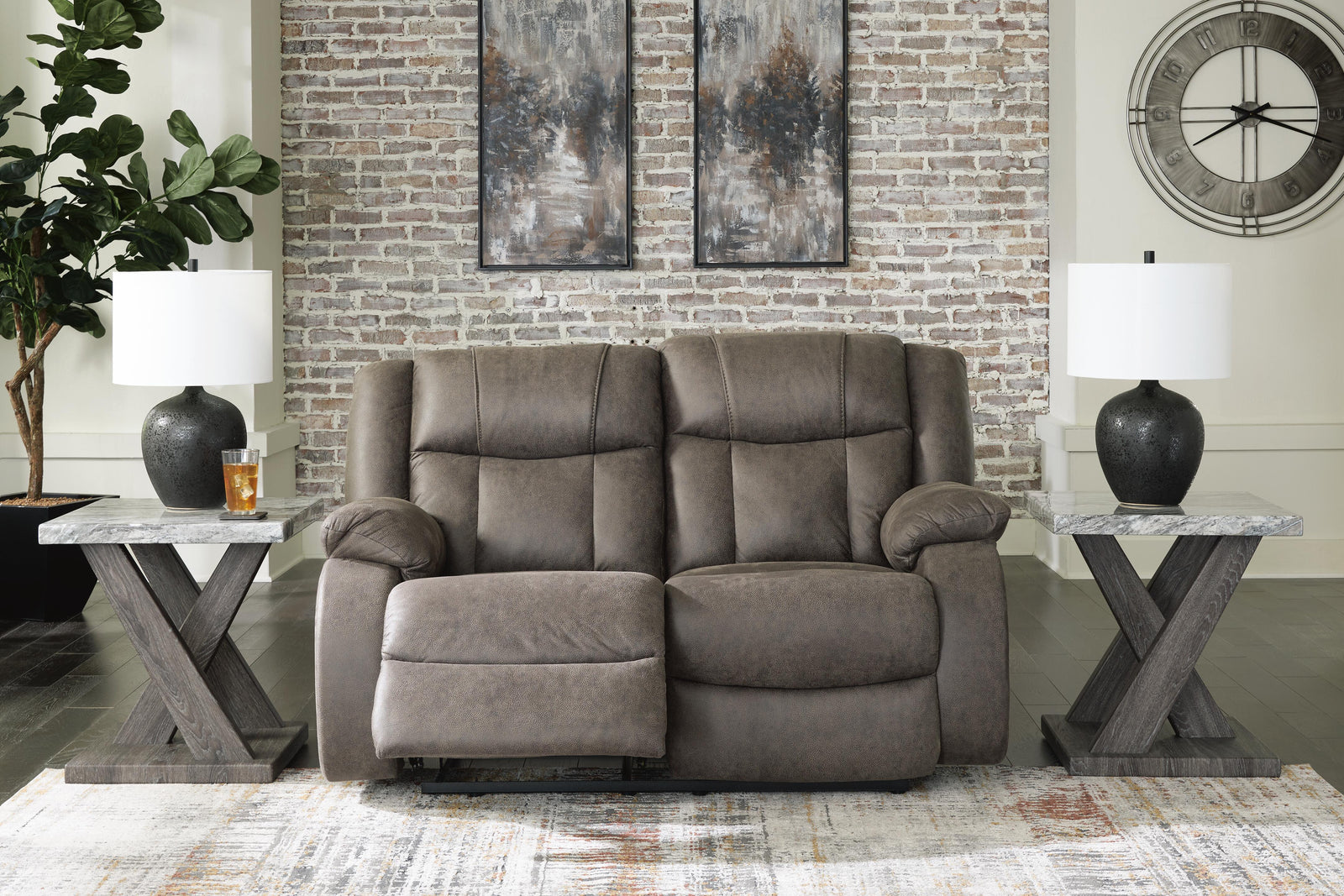 First Base Reclining Sofa, Loveseat and Recliner (68804-SI) - Image 22