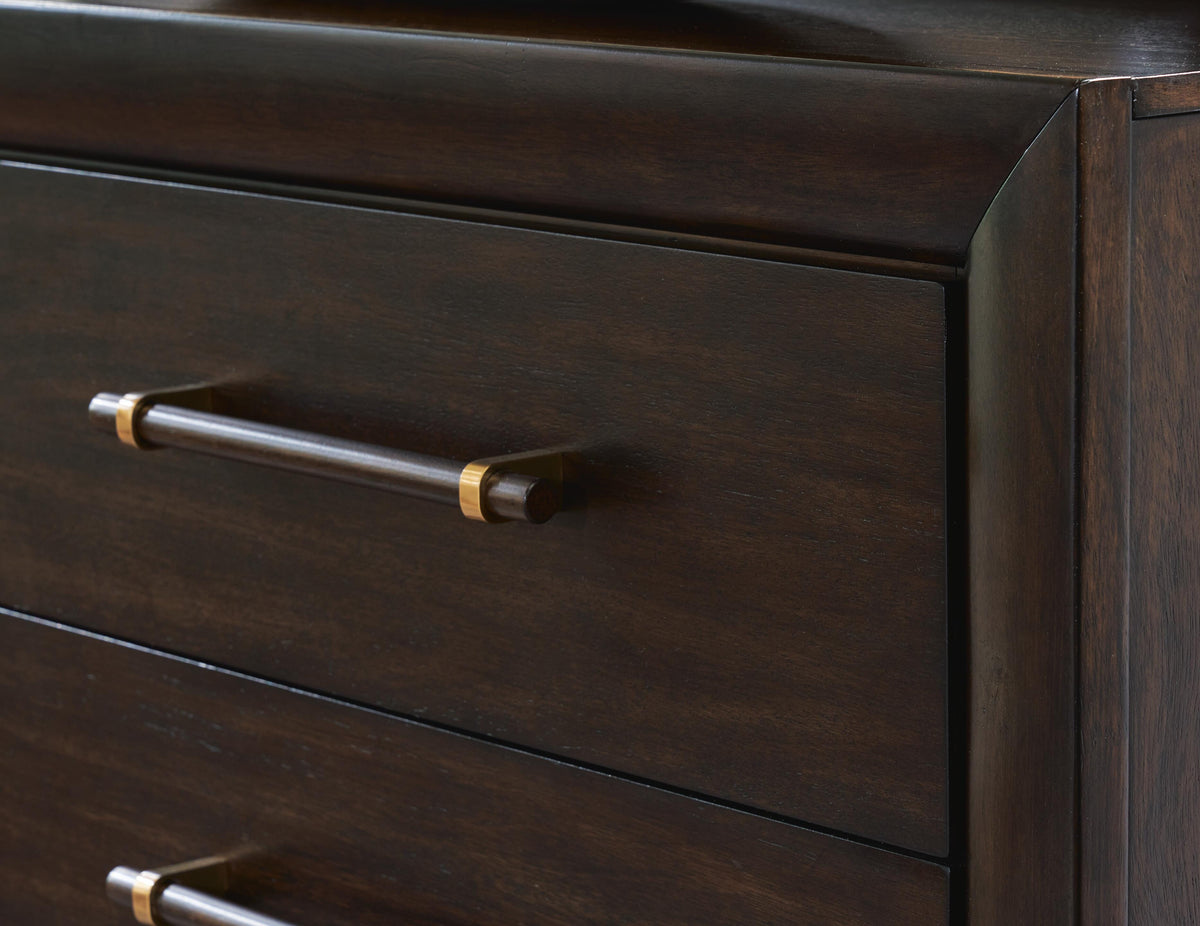 Dantenton Dresser and Mirror - Merlot  (B611-SI) - Image 4