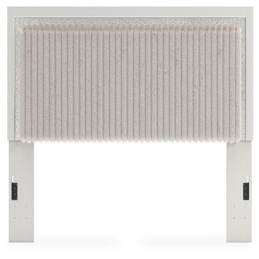 Zuraleus King/California King Upholstered Headboard/Footboard/Roll Slats (PCB3381-SI) - Image 2