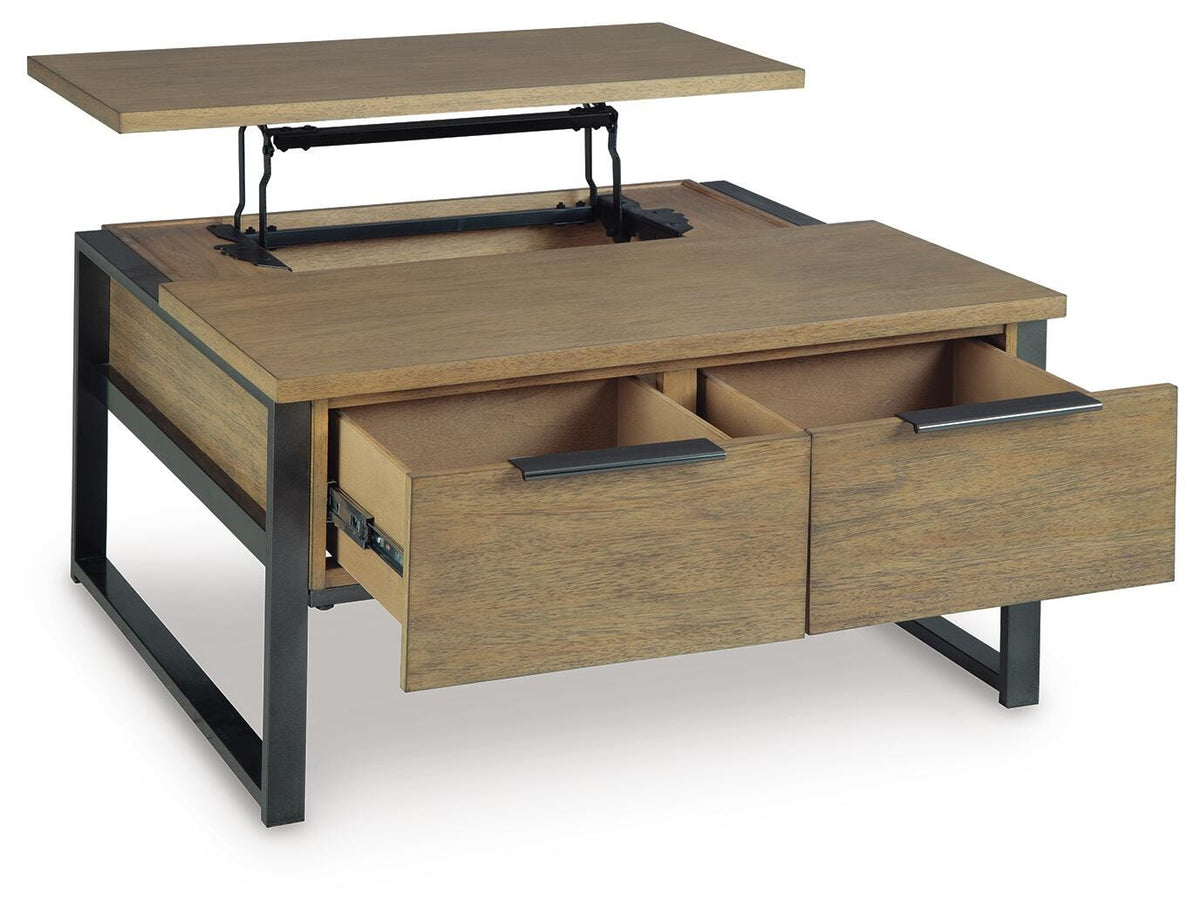 Montia Lift-Top Coffee Table - Light Brown  (T602-SI) - Image 3