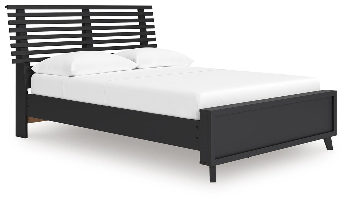 Danziar Slat Panel Platform Bed, Dresser and Mirror (B1013-SI) - Image 3