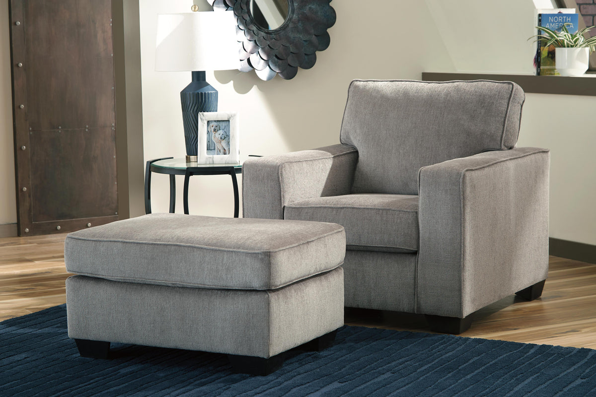 Altari Chair and Ottoman (87214-SI) - Image 4