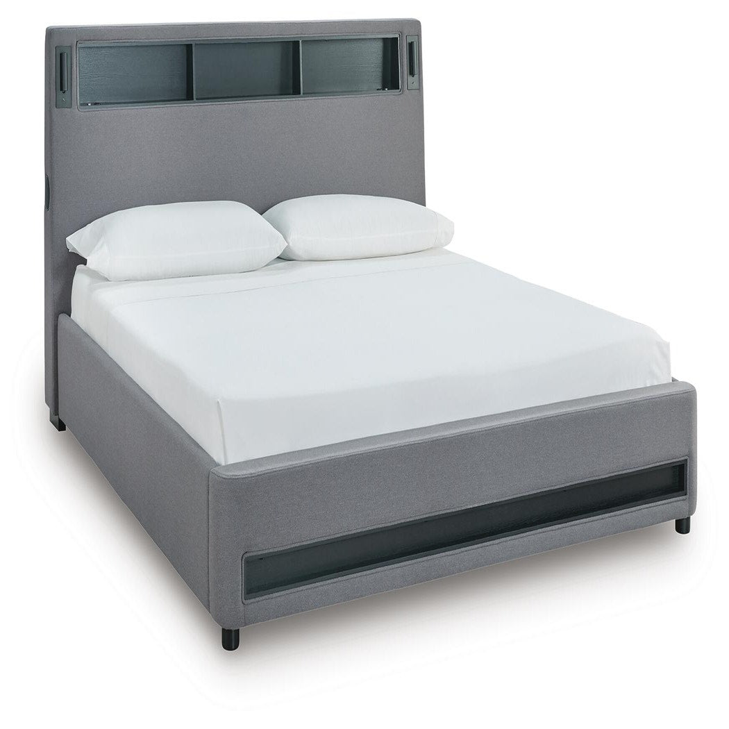 Finigale California King Upholstered Bed with Wireless Audio (PCB2721-SI) - Image 3