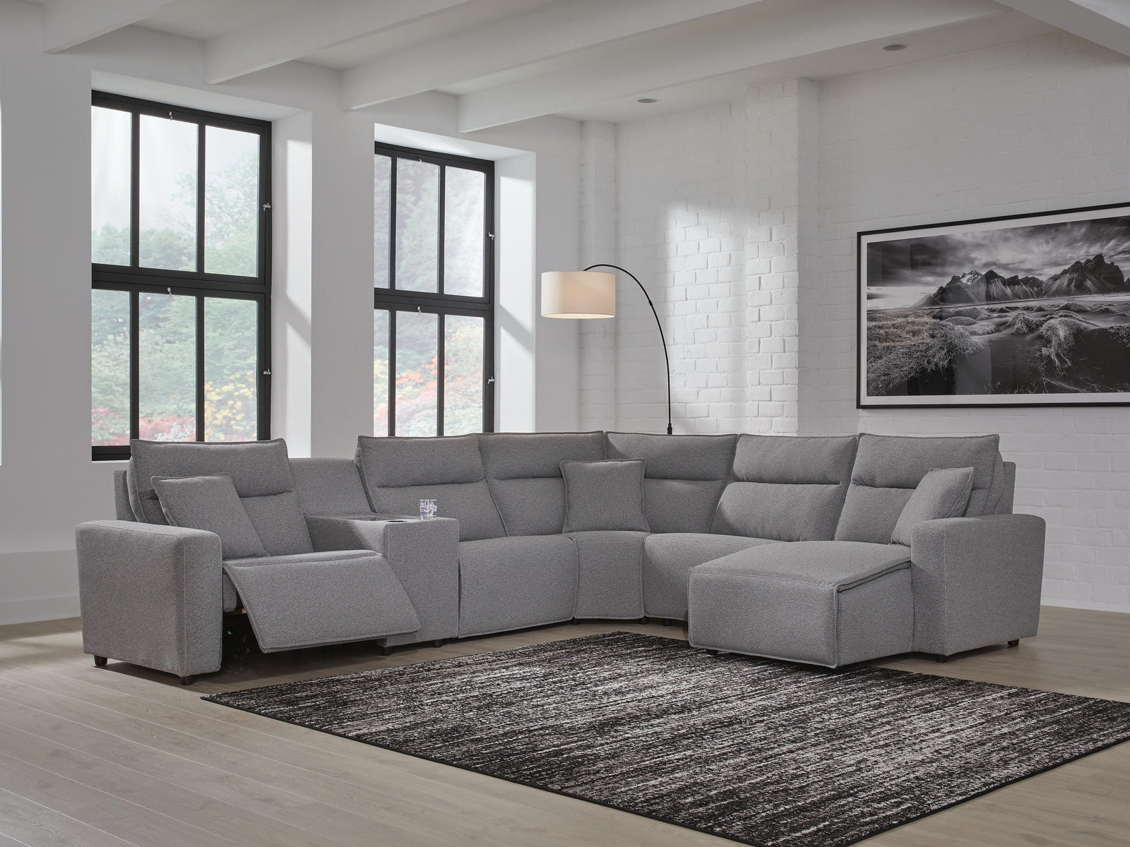 Modmax II 6-Piece Power Reclining Sectional with Chaise and Console (65906-SI) - Image 2