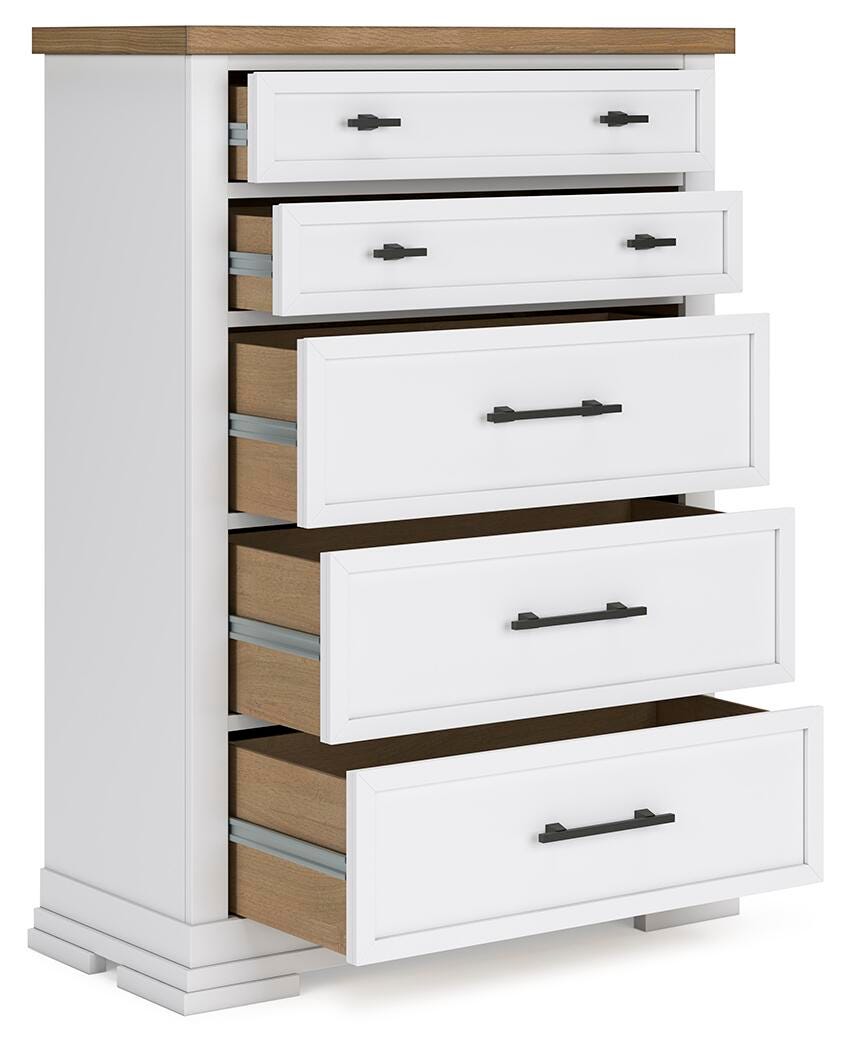 Ashbryn Chest of Drawers - White/Natural  (B844-SI) - Image 4