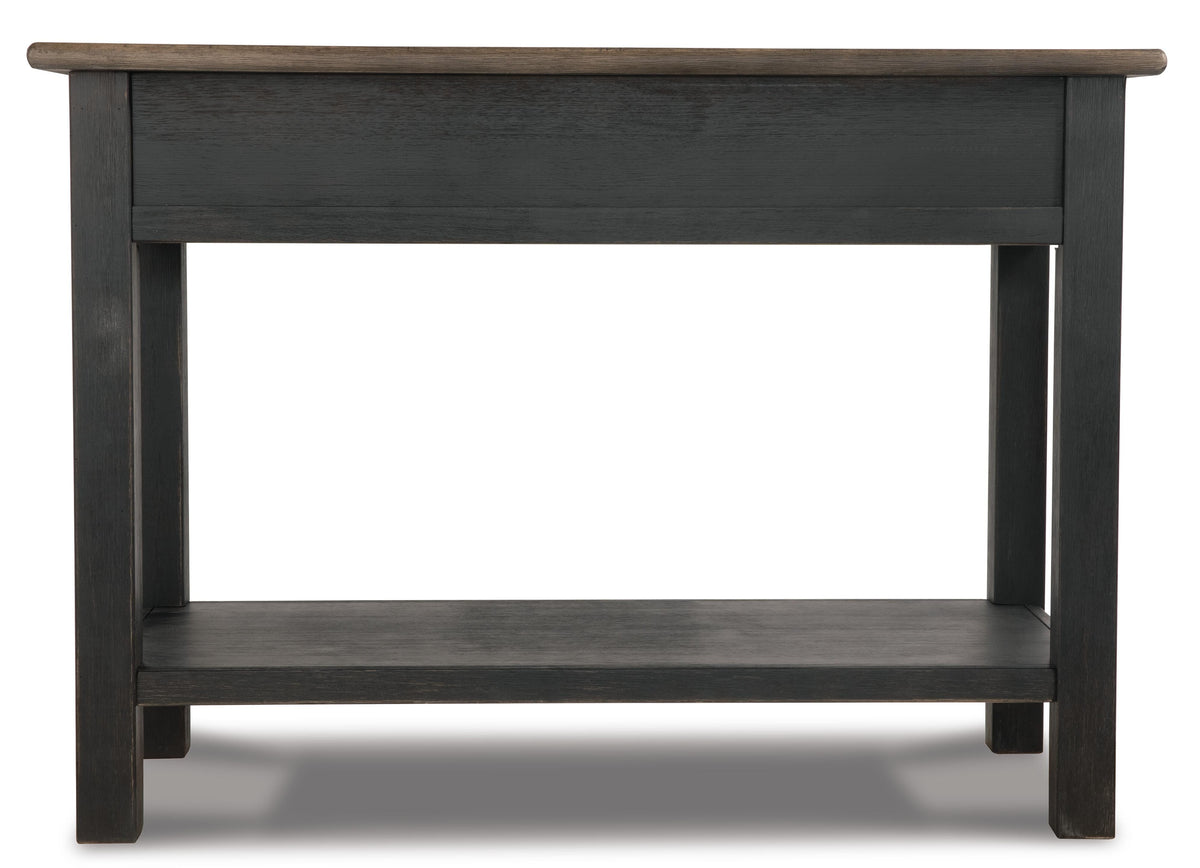 Tyler Creek Sofa/Console Table - Grayish Brown/Black  (T736-SI) - Image 6