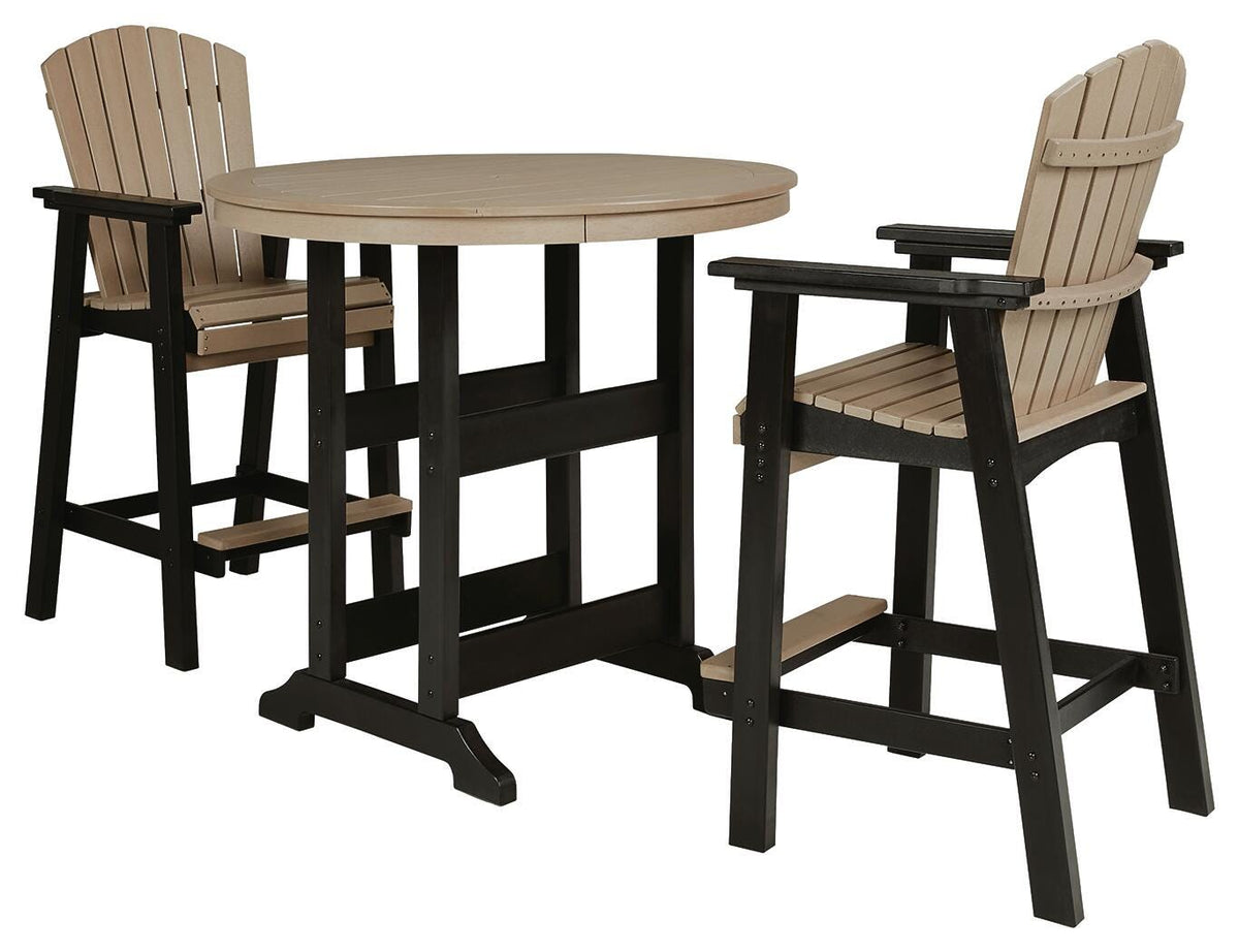 Fairen Trail Outdoor Counter Height Dining Table with 2 Barstools (P211-SI)