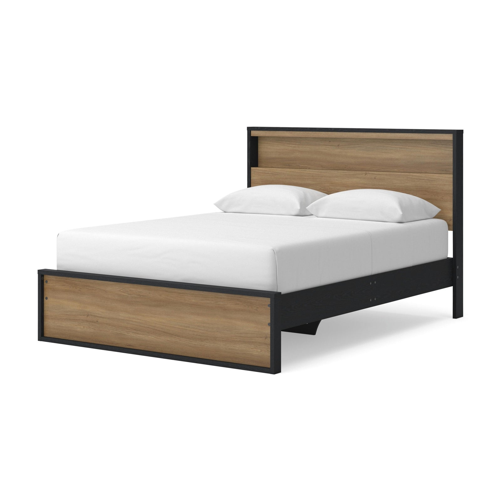 Kozmour Bookcase Complete Bed Frame - Black/Brown  (EB1460-SI) - Image 4