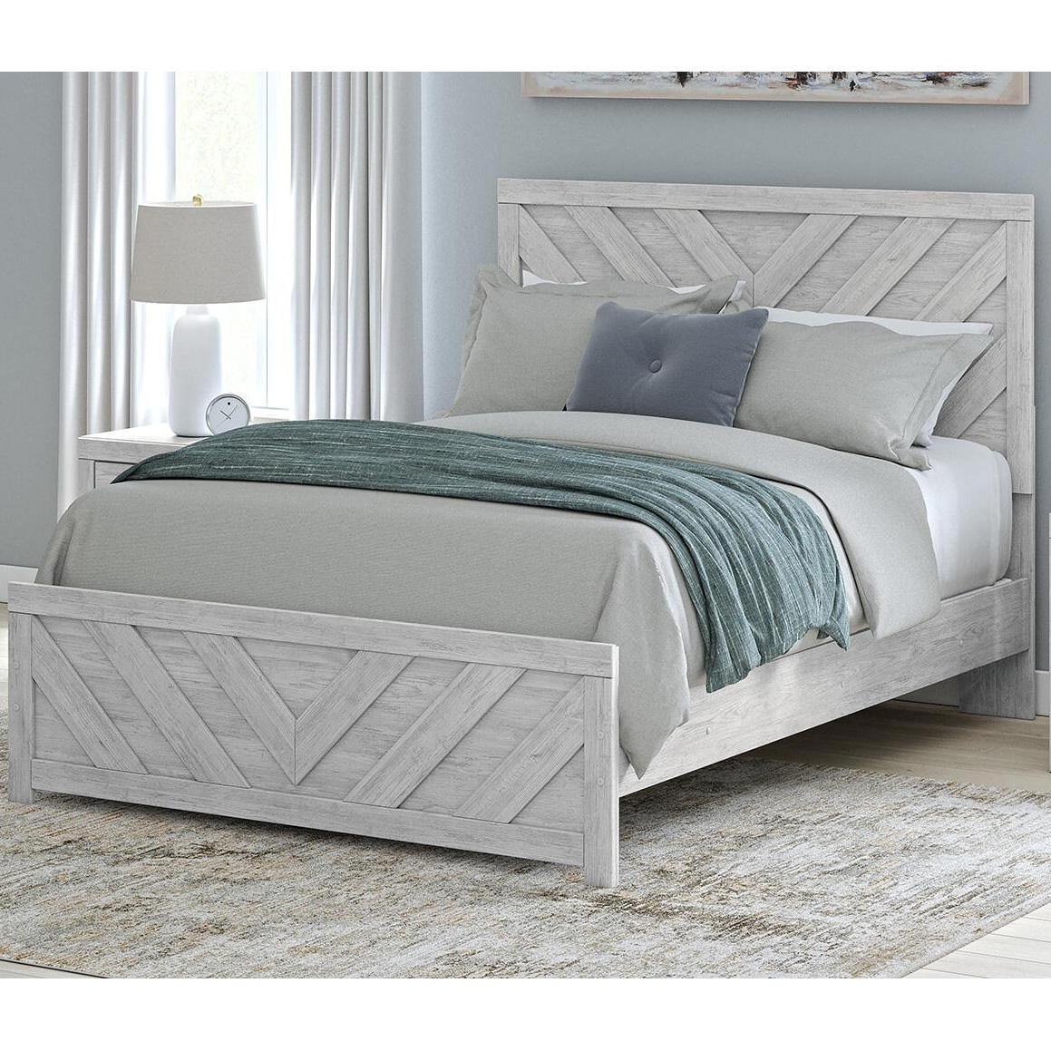 Cayboni Panel Bed - Whitewash  (B3788-SI) - Image 8