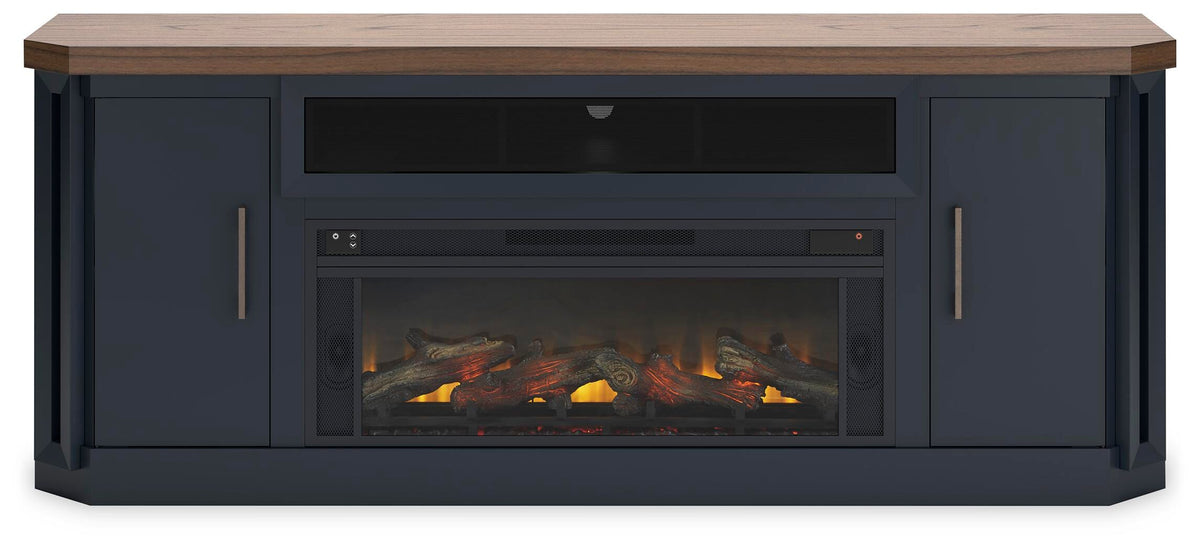 Landocken 83 TV Stand with Electric Fireplace (W402-SI)