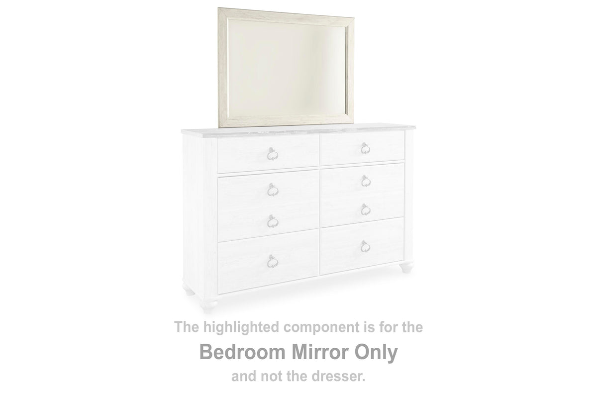 Willowton Bedroom Mirror - Whitewash  (B267-SI) - Image 2