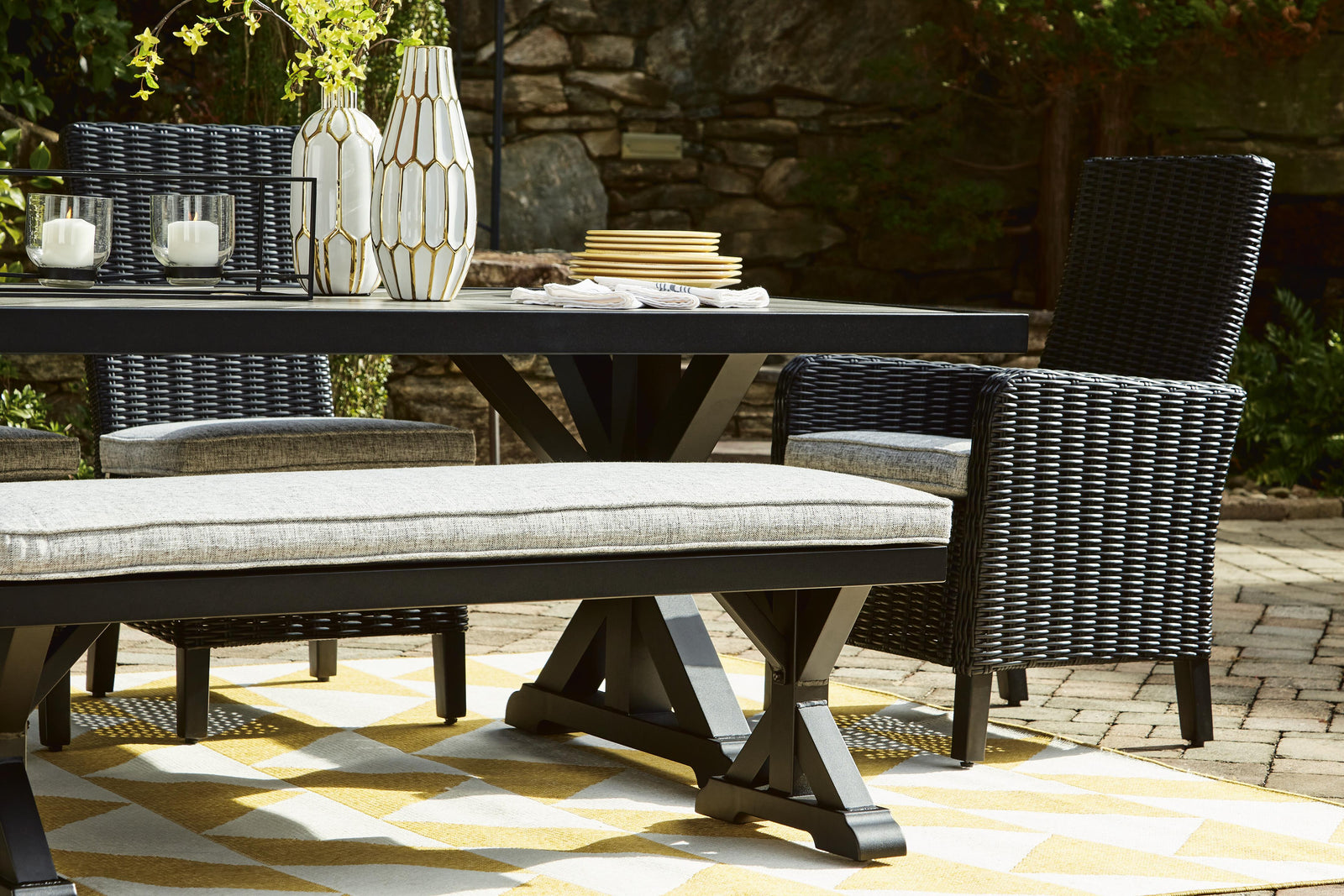 Beachcroft 2-Piece Outdoor Loveseat with Cushion (P792-SI) - Image 83