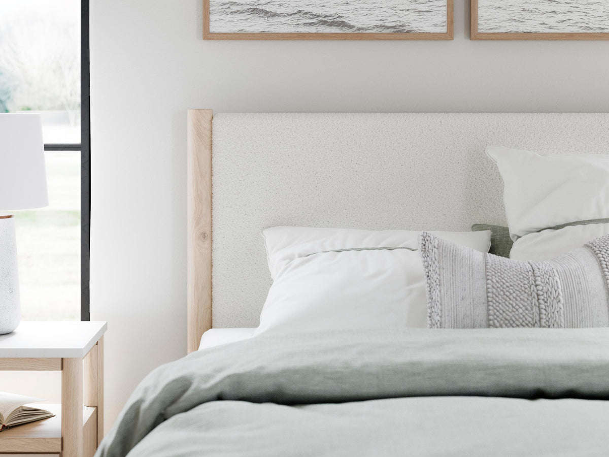 Cadmori Upholstered Panel Bed - Two-tone  (B2615-SI) - Image 9