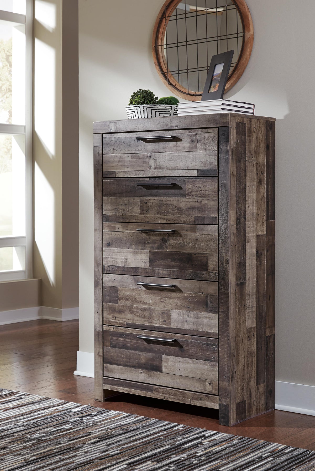 Derekson Storage Bed, Dresser, Chest and 2 Nightstands - Multi Gray  (B200-SI) - Image 7
