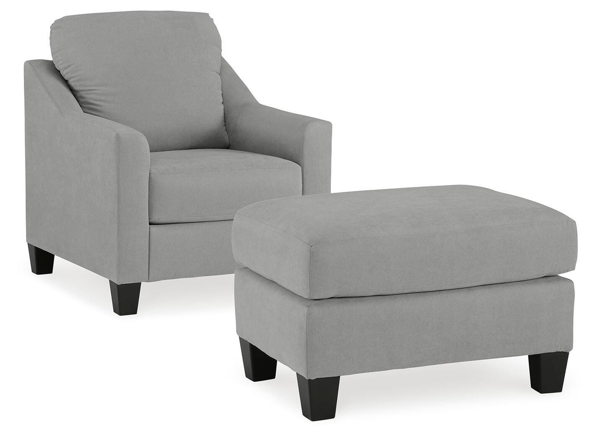 Adlai Chair and Ottoman (30103-SI)