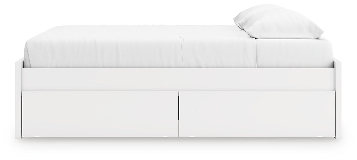 Onita Platform Bed with 2 Side Storage - White  (EB9630-SI) - Image 9