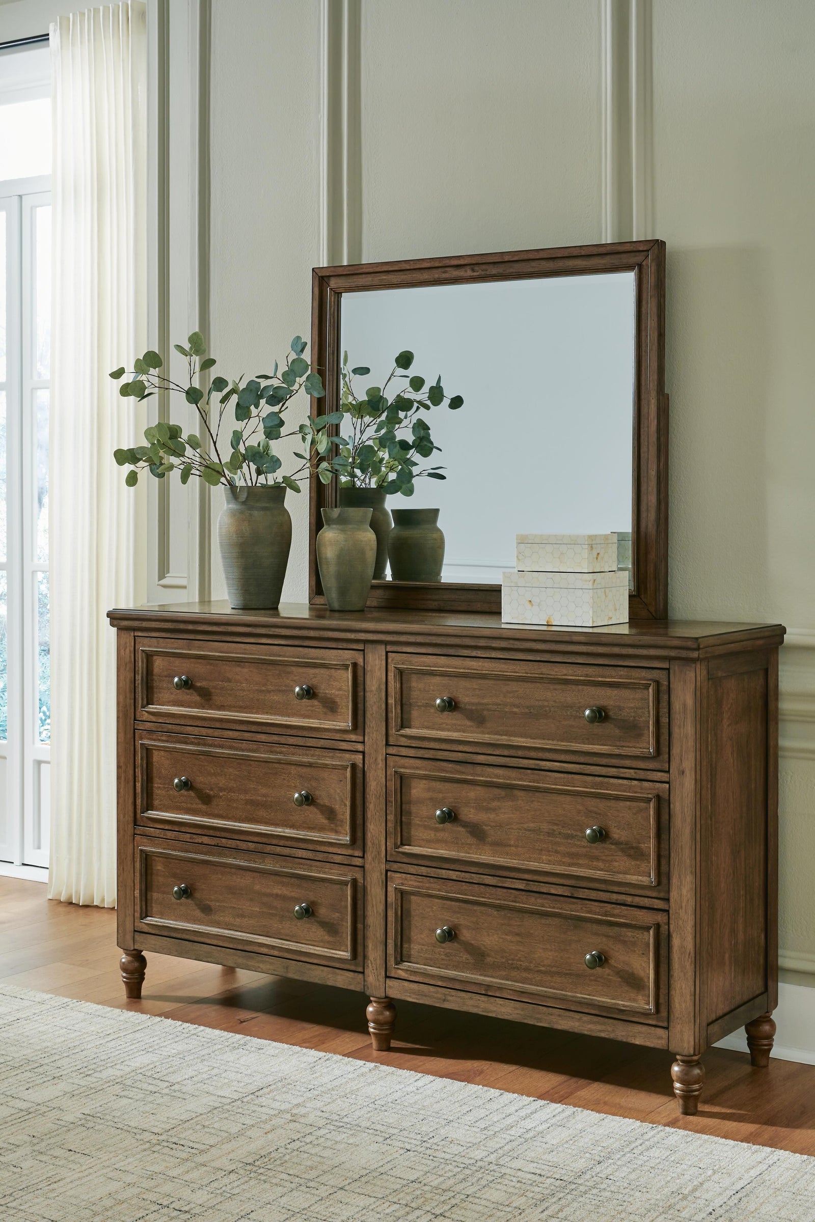 Sturlayne Dresser and Mirror - Brown  (B787-SI) - Image 3