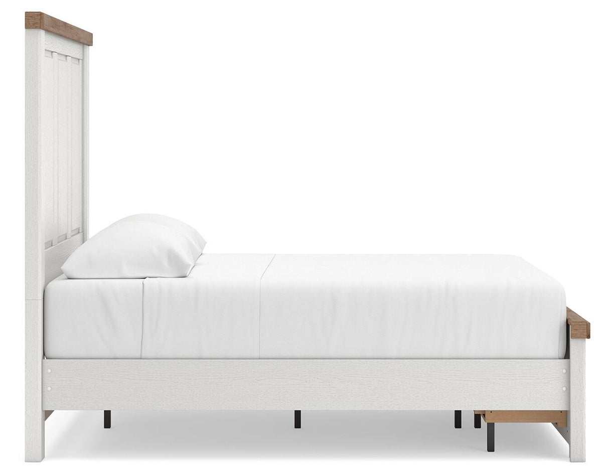 Savonport Panel Storage Bed (Youth) - White/Brown  (B4615-SI) - Image 5