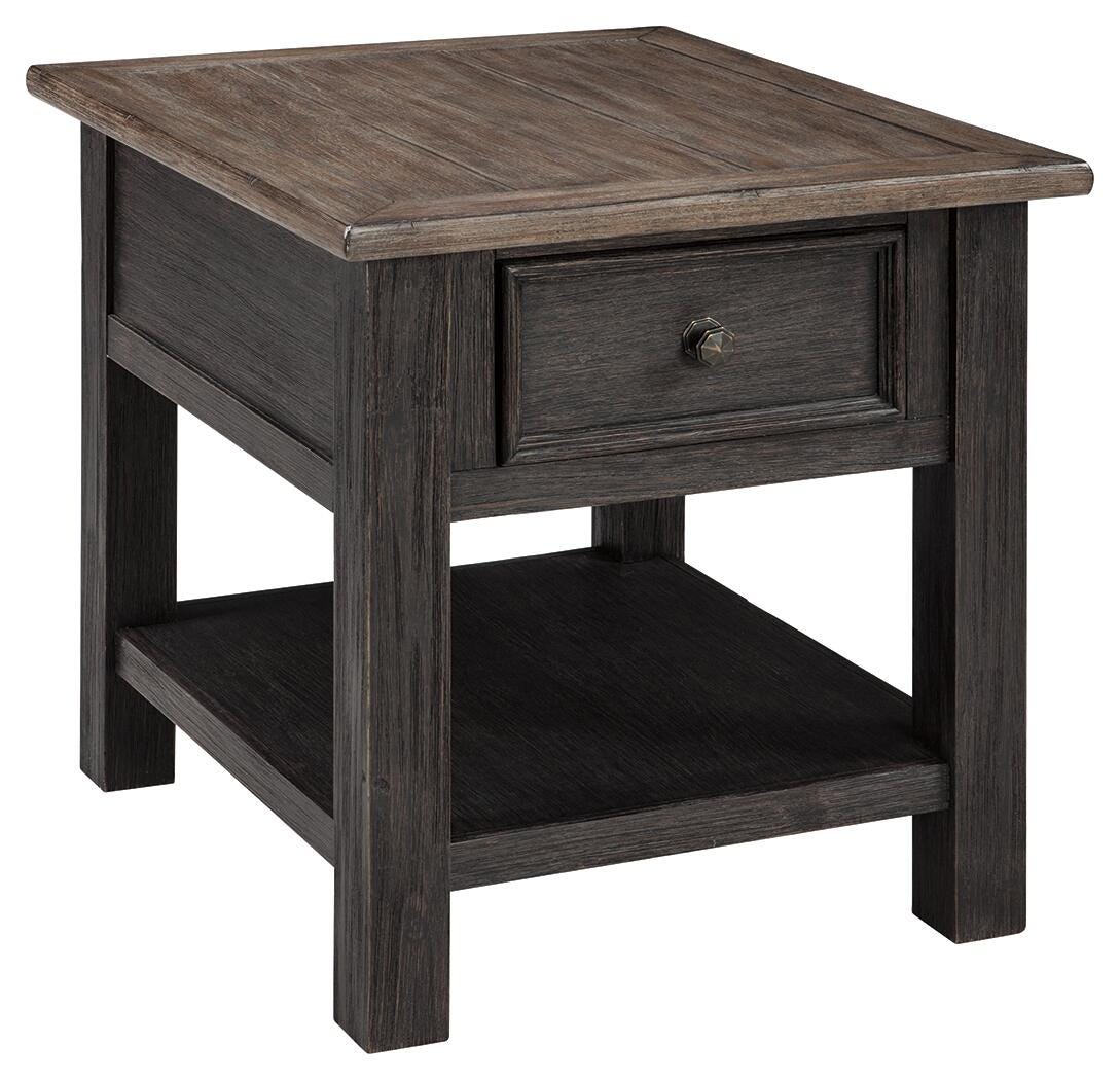 Tyler Creek Coffee Table and 2 End Tables - Grayish Brown/Black  (T736-SI) - Image 4