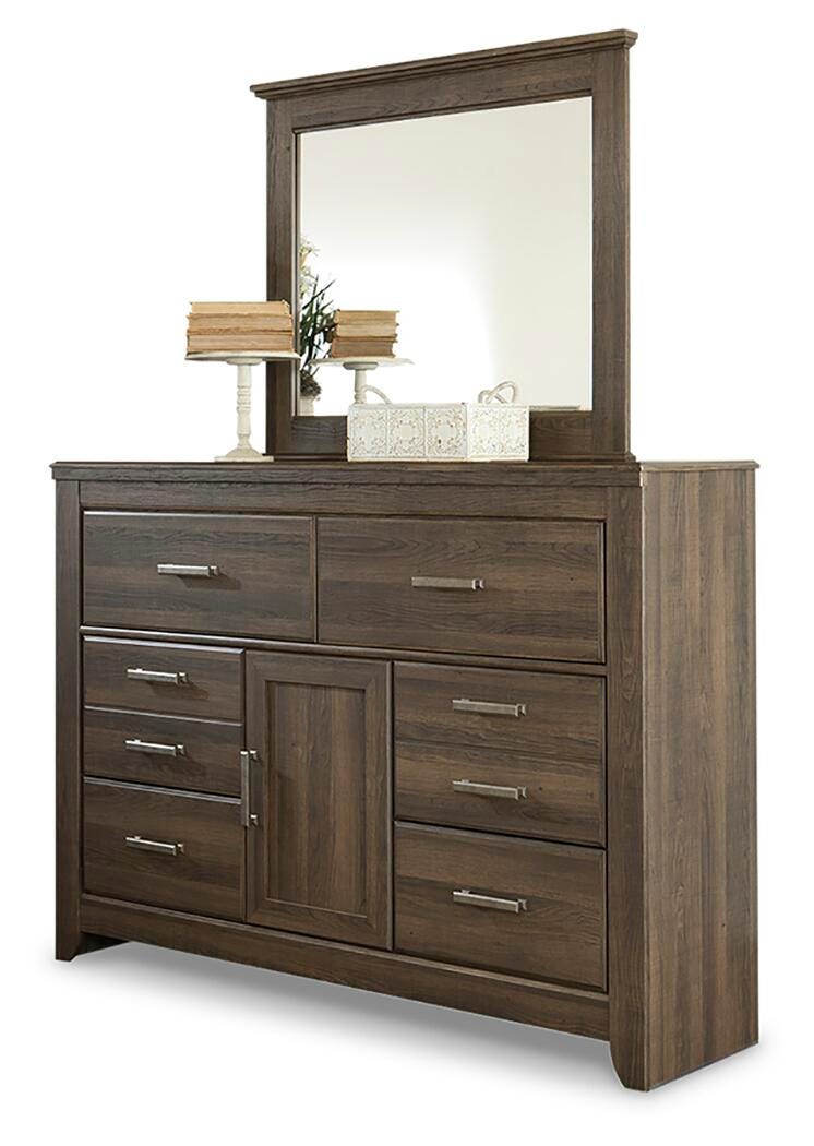 Juararo Poster Bed, Dresser, Mirror and Nightstand - Dark Brown  (B251-SI) - Image 3