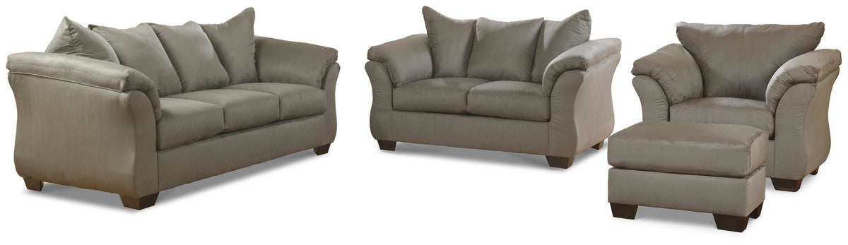 Darcy Sofa, Loveseat, Chair and Ottoman (75005-SI)
