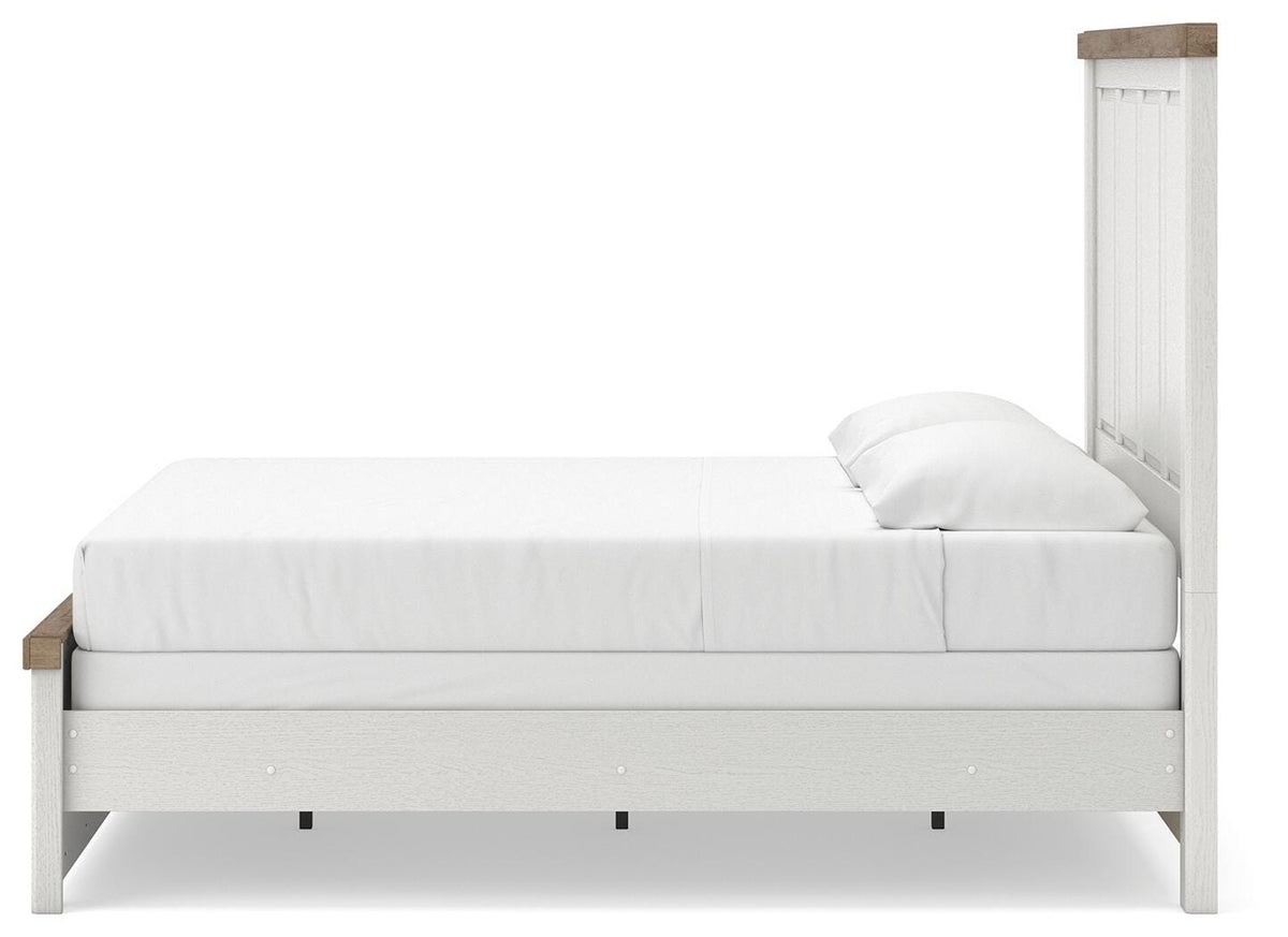 Savonport Panel Bed - White/Brown  (B4615-SI) - Image 6