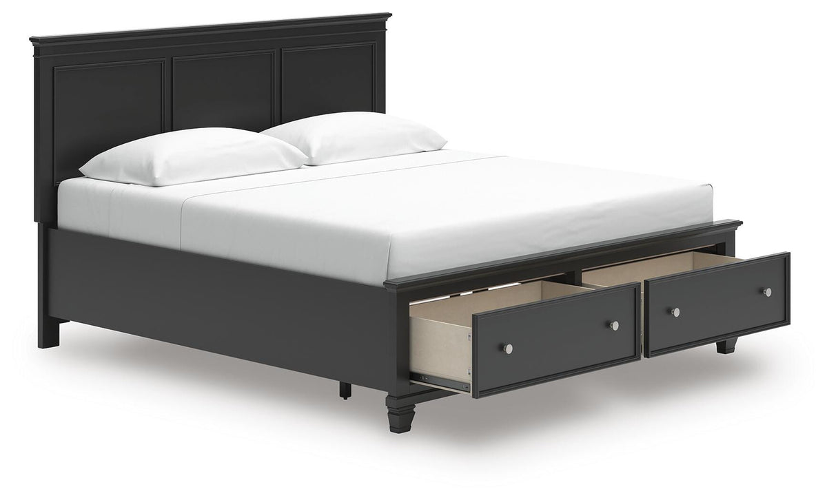 Lanolee Panel Storage Bed - Black  (B687-SI) - Image 2