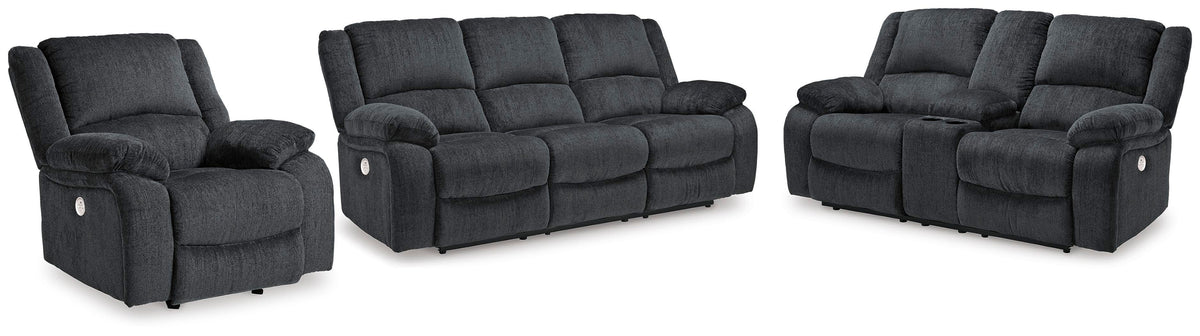Draycoll Power Reclining Sofa, Loveseat and Recliner (76504-SI)