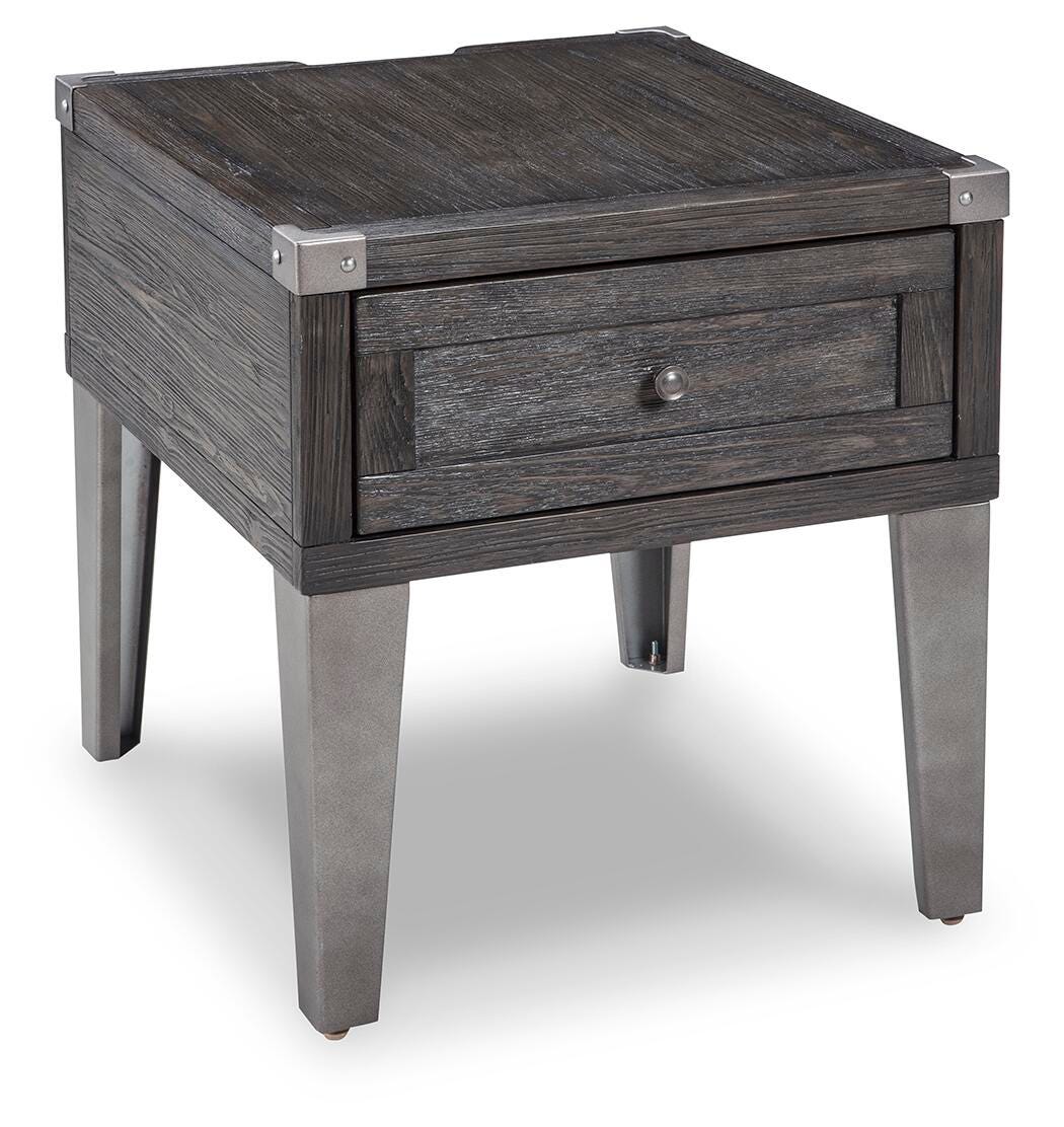 Todoe Coffee Table and 2 End Tables - Dark Gray  (T901-SI) - Image 4